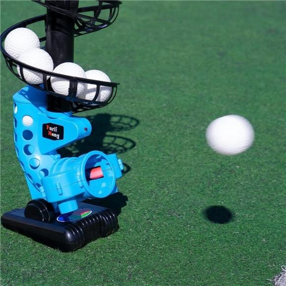 Baseball Pitching Machine with Bat and Training Balls for Kids - Picture 3 of 6